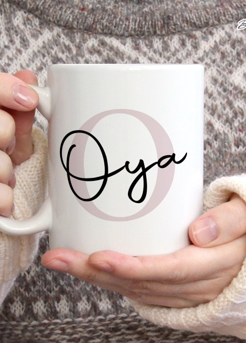 KİŞİYE ÖZEL KADIN İSİMLİ O HARFİ PORSELEN KUPA BARDAK,MODERN,ESTETİK,HEDİYE,KALİTELİ