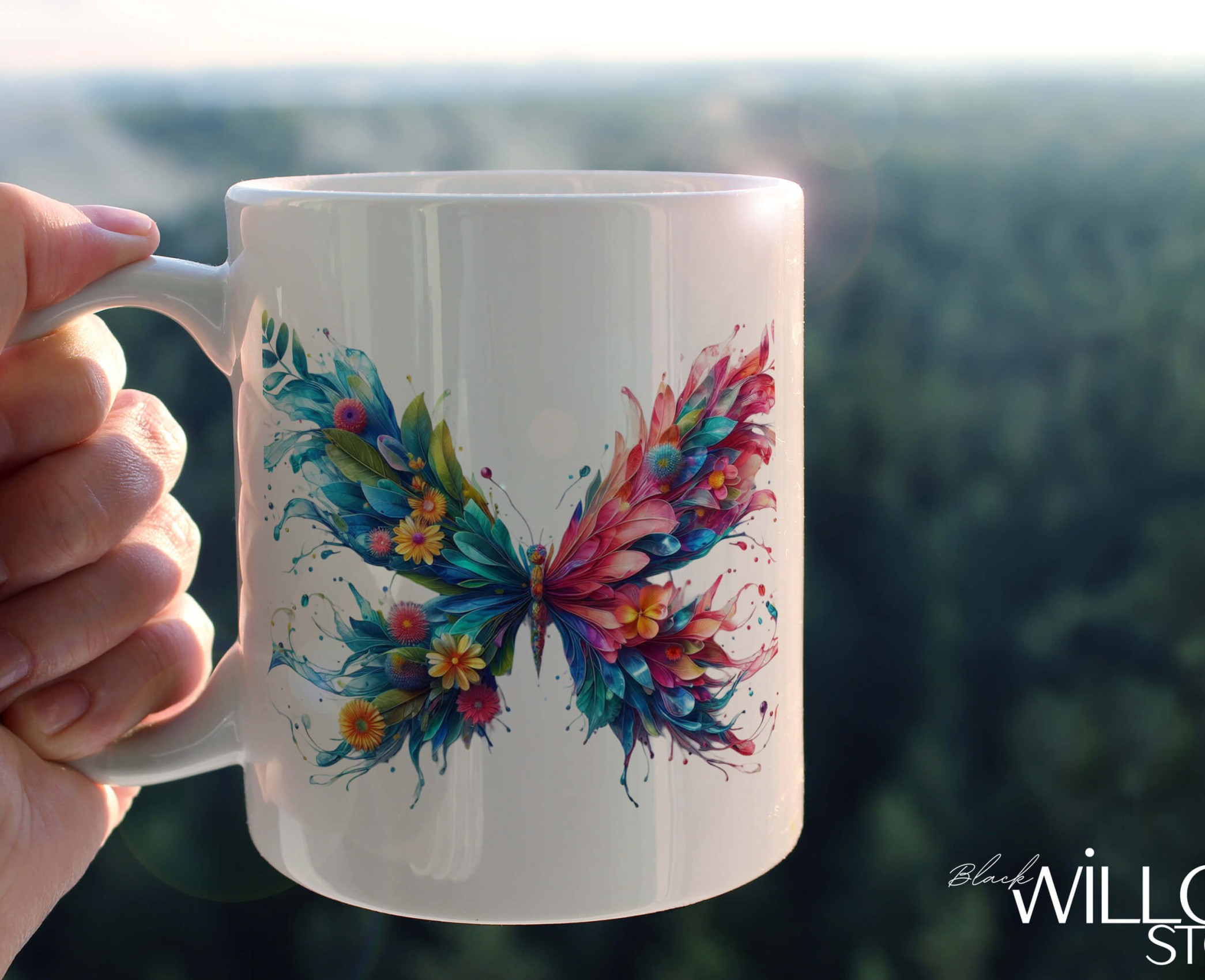 YAPRAK DESENLİ HAYVANLAR SERİSİ 19 , HEDİYELİK ,SEVİMLİ HAYVANLAR,YÜKSEK KALİTE PORSELEN KUPA BARDAK