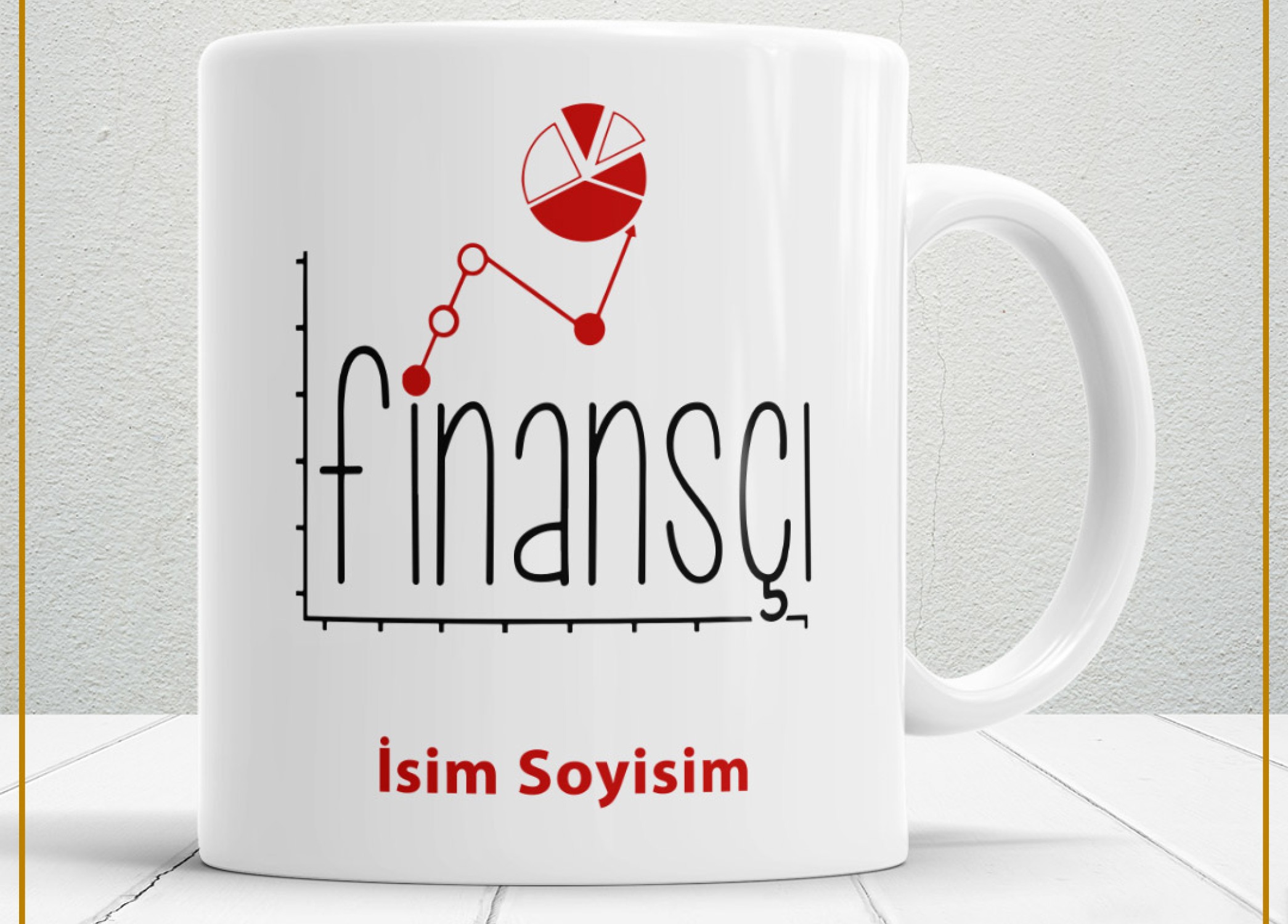 FİNANSÇI 2 TEMALI PORSELEN KUPA BARDAK,HEDİYELİK,YÜKSEK KALİTE,MESLEKLER TEMALI