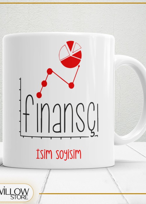 FİNANSÇI TEMALI PORSELEN KUPA BARDAK,HEDİYELİK,YÜKSEK KALİTE,MESLEKLER TEMALI