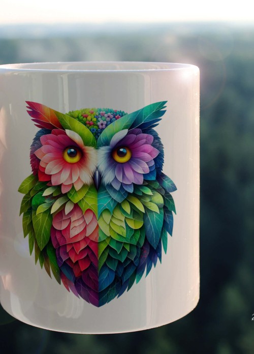 YAPRAK DESENLİ HAYVANLAR SERİSİ 8 , HEDİYELİK ,SEVİMLİ HAYVANLAR,YÜKSEK KALİTE PORSELEN KUPA BARDAK