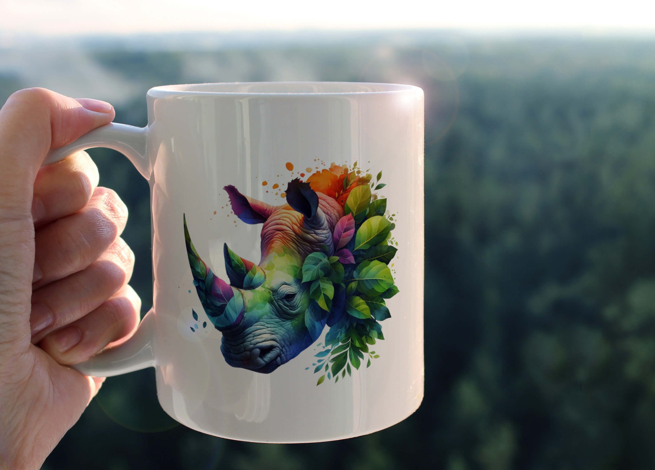 YAPRAK DESENLİ HAYVANLAR SERİSİ 10 , HEDİYELİK ,SEVİMLİ HAYVANLAR,YÜKSEK KALİTE PORSELEN KUPA BARDAK