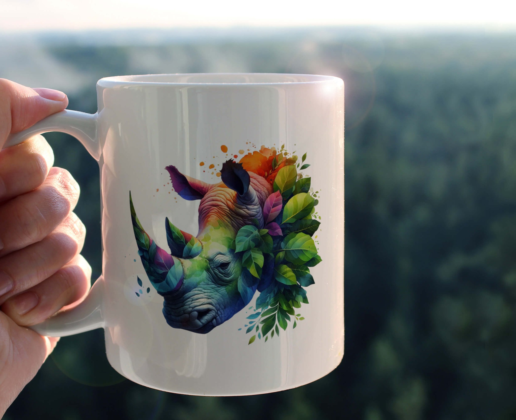 YAPRAK DESENLİ HAYVANLAR SERİSİ 10 , HEDİYELİK ,SEVİMLİ HAYVANLAR,YÜKSEK KALİTE PORSELEN KUPA BARDAK