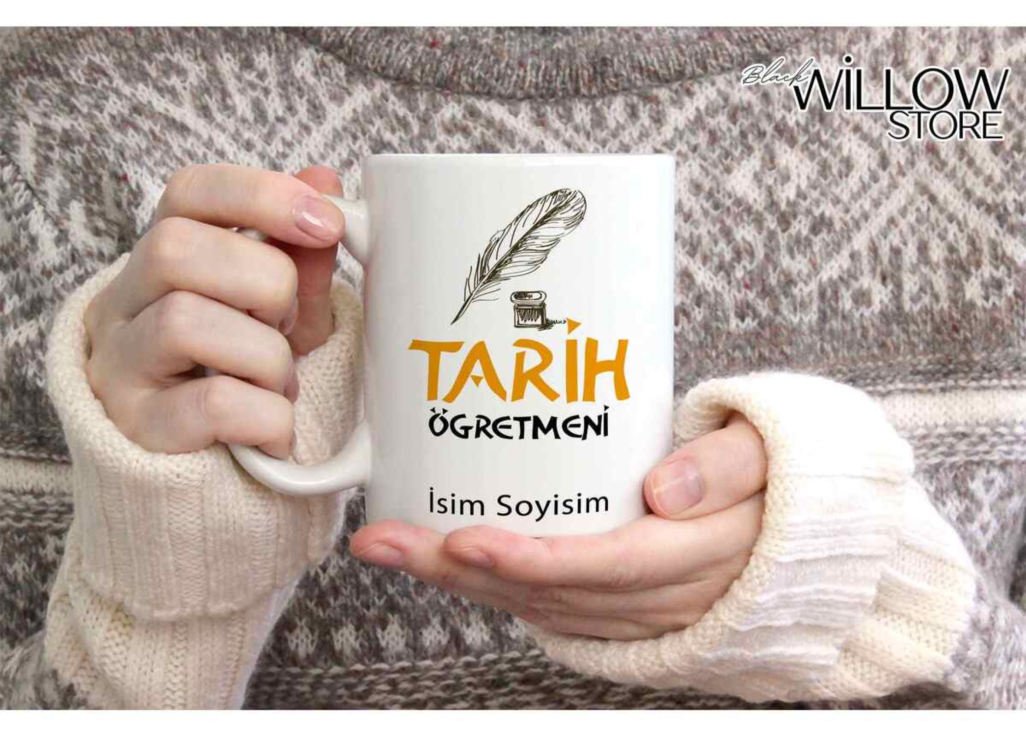 TARİH ÖĞRETMENİ TEMALI KİŞİYE ÖZEL SERAMİK KUPA BARDAK-2