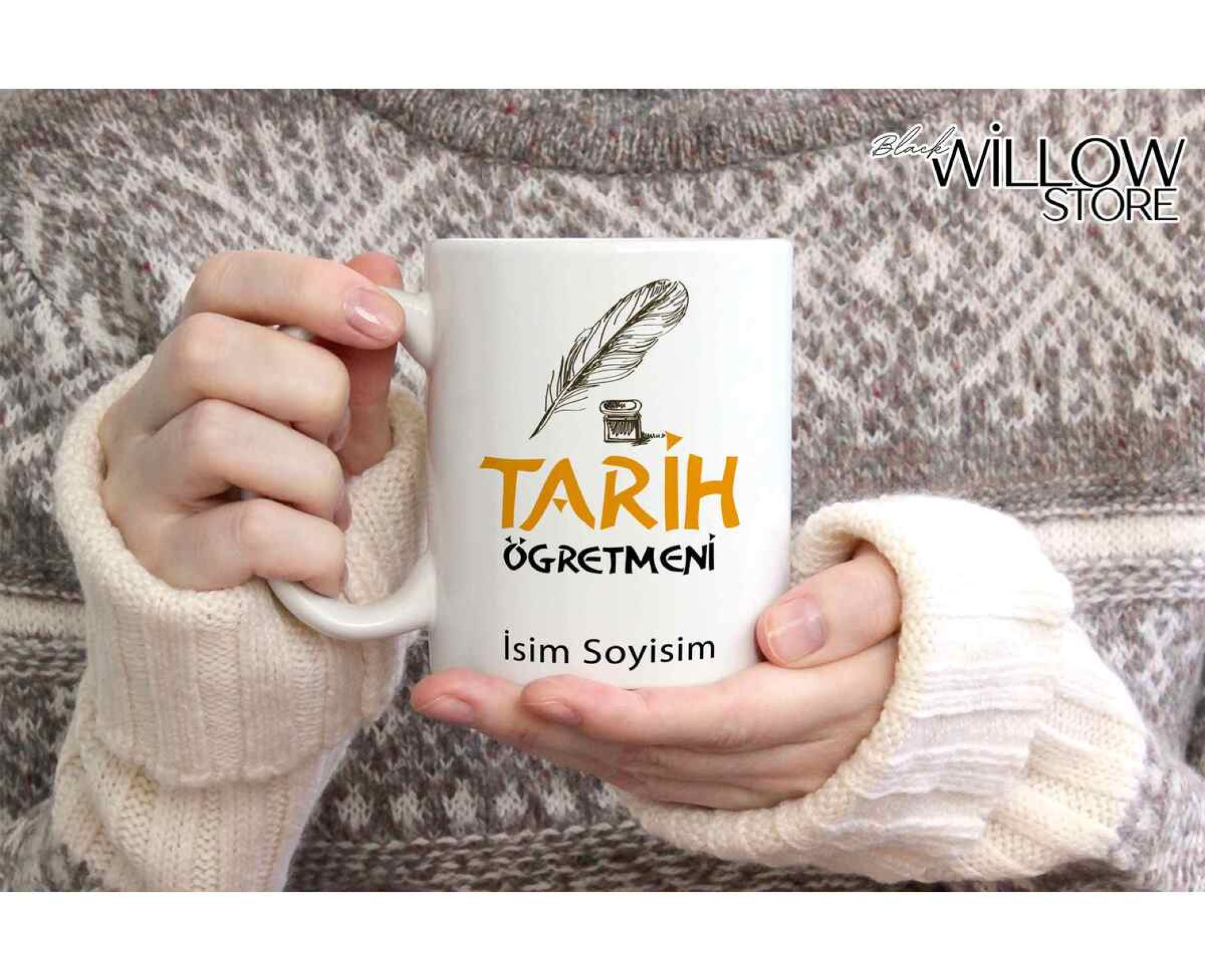 TARİH ÖĞRETMENİ TEMALI KİŞİYE ÖZEL SERAMİK KUPA BARDAK-2