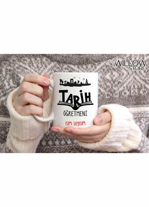 TARİH ÖĞRETMENİ TEMALI KİŞİYE ÖZEL SERAMİK KUPA BARDAK-5