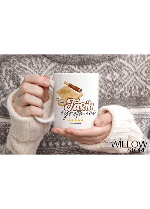 SINIF ÖĞRETMENİ TEMALI KİŞİYE ÖZEL SERAMİK KUPA BARDAK-10