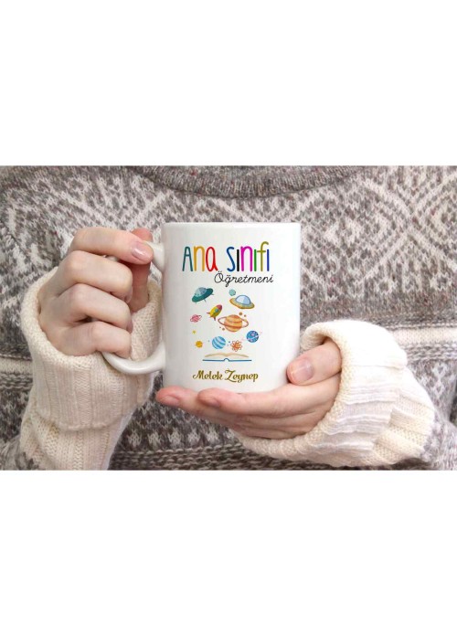 ANA SINIFI ÖĞRETMENİ TEMALI KİŞİYE ÖZEL SERAMİK KUPA BARDAK