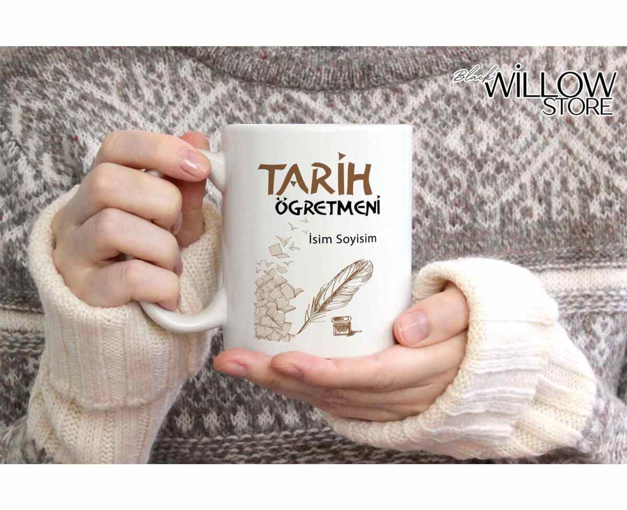 TARİH ÖĞRETMENİ TEMALI KİŞİYE ÖZEL SERAMİK KUPA BARDAK-6