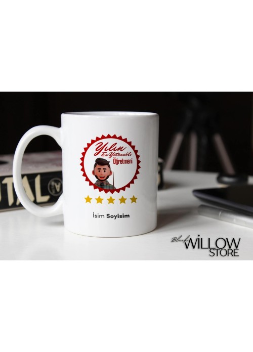 ÖĞRETMENLER GÜNÜ TEMALI KİŞİYE ÖZEL SERAMİK KUPA BARDAK