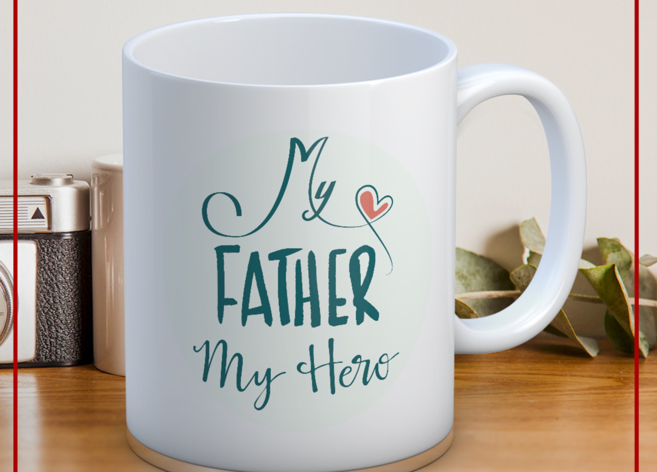 BABALAR GÜNÜ TEMALI İSİMLİ KİŞİYE ÖZEL SERAMİK KUPA BARDAK-65