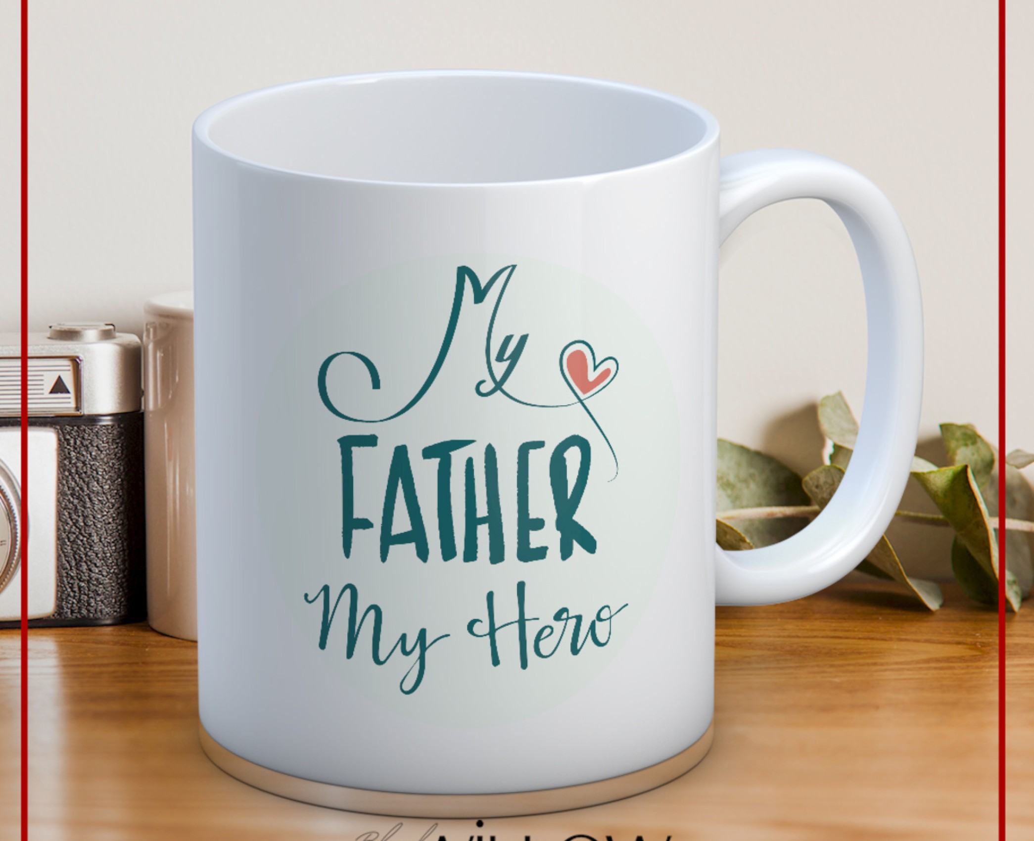 BABALAR GÜNÜ TEMALI İSİMLİ KİŞİYE ÖZEL SERAMİK KUPA BARDAK-65