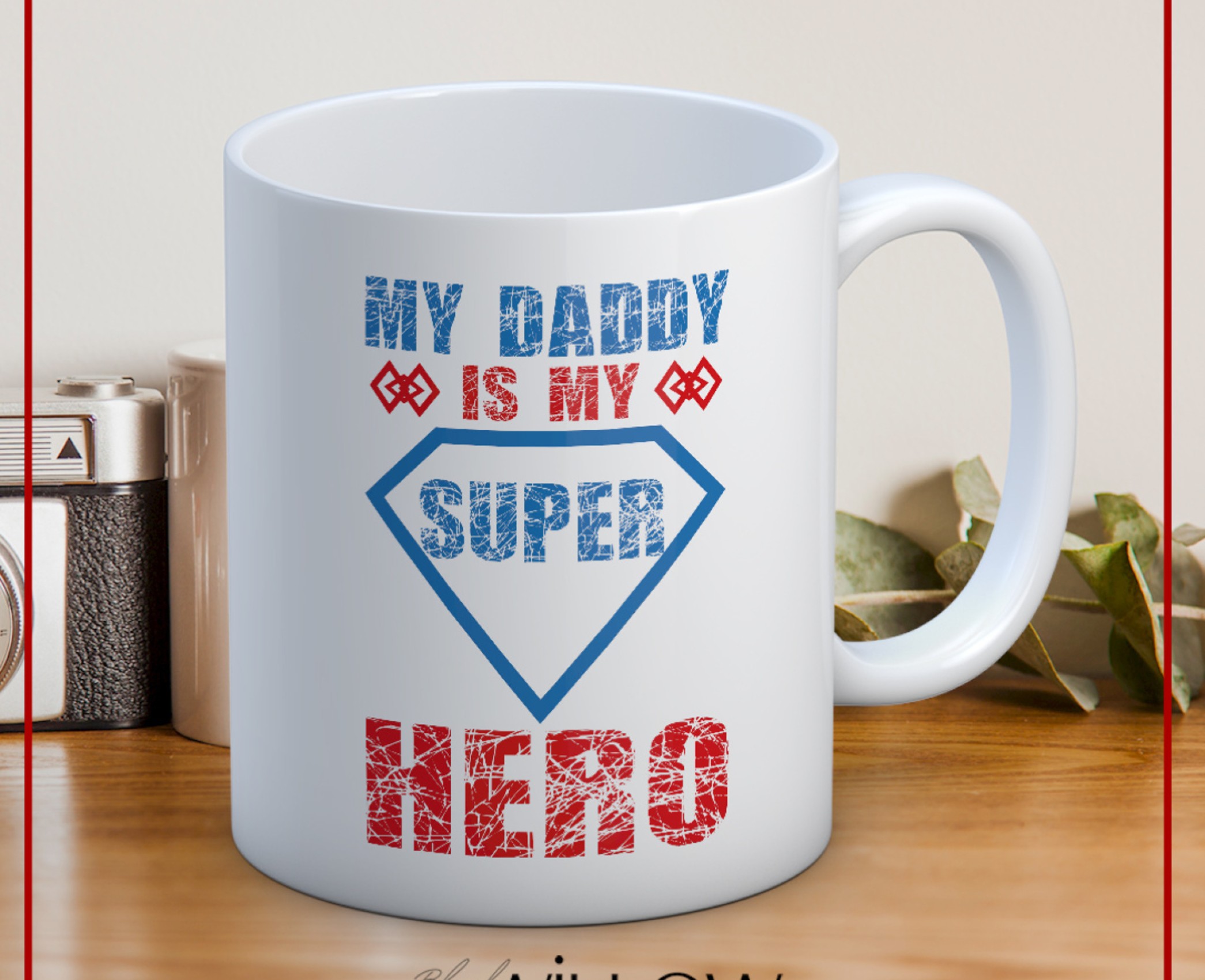 BABALAR GÜNÜ TEMALI İSİMLİ KİŞİYE ÖZEL SERAMİK KUPA BARDAK-40