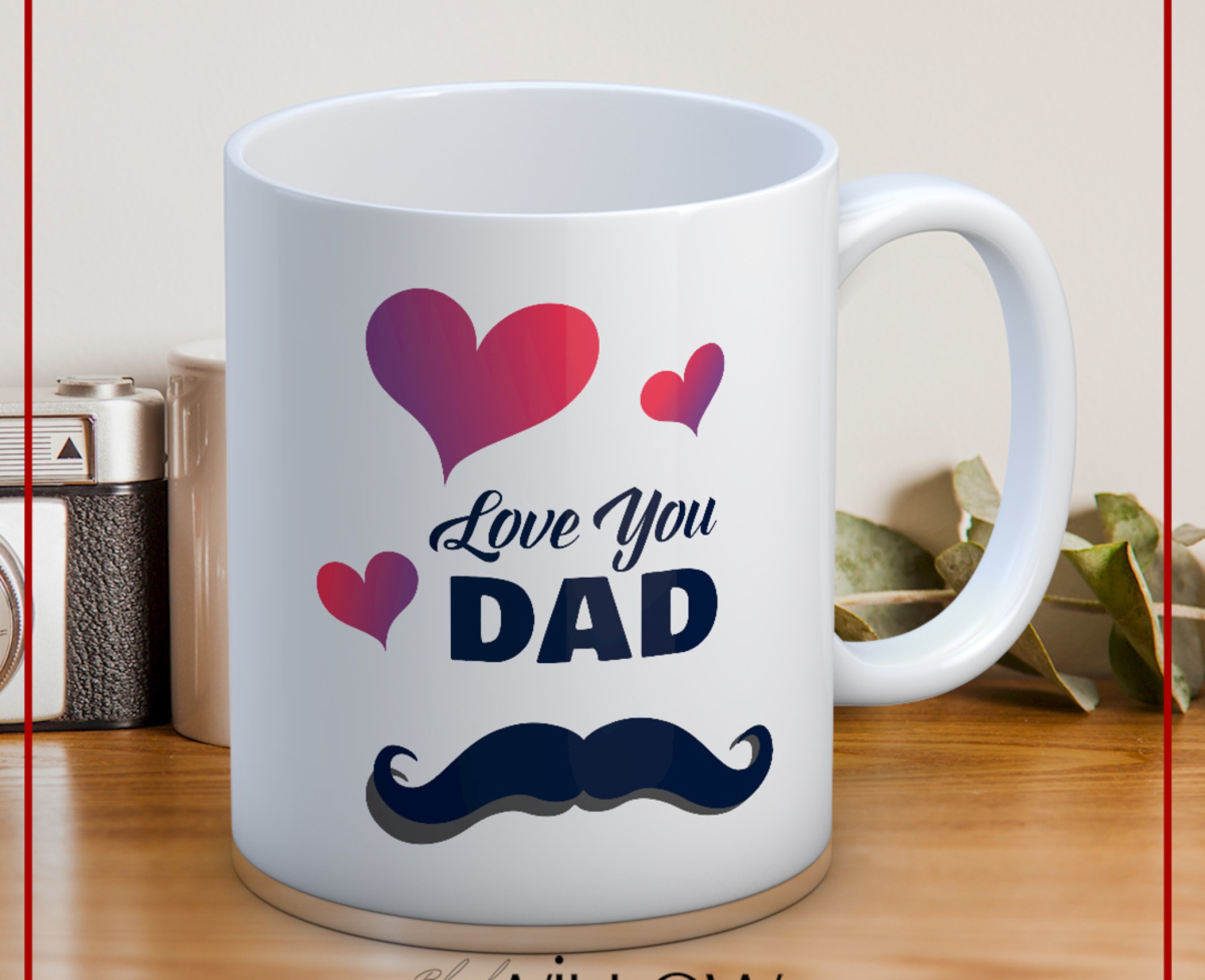 BABALAR GÜNÜ TEMALI İSİMLİ KİŞİYE ÖZEL SERAMİK KUPA BARDAK-68