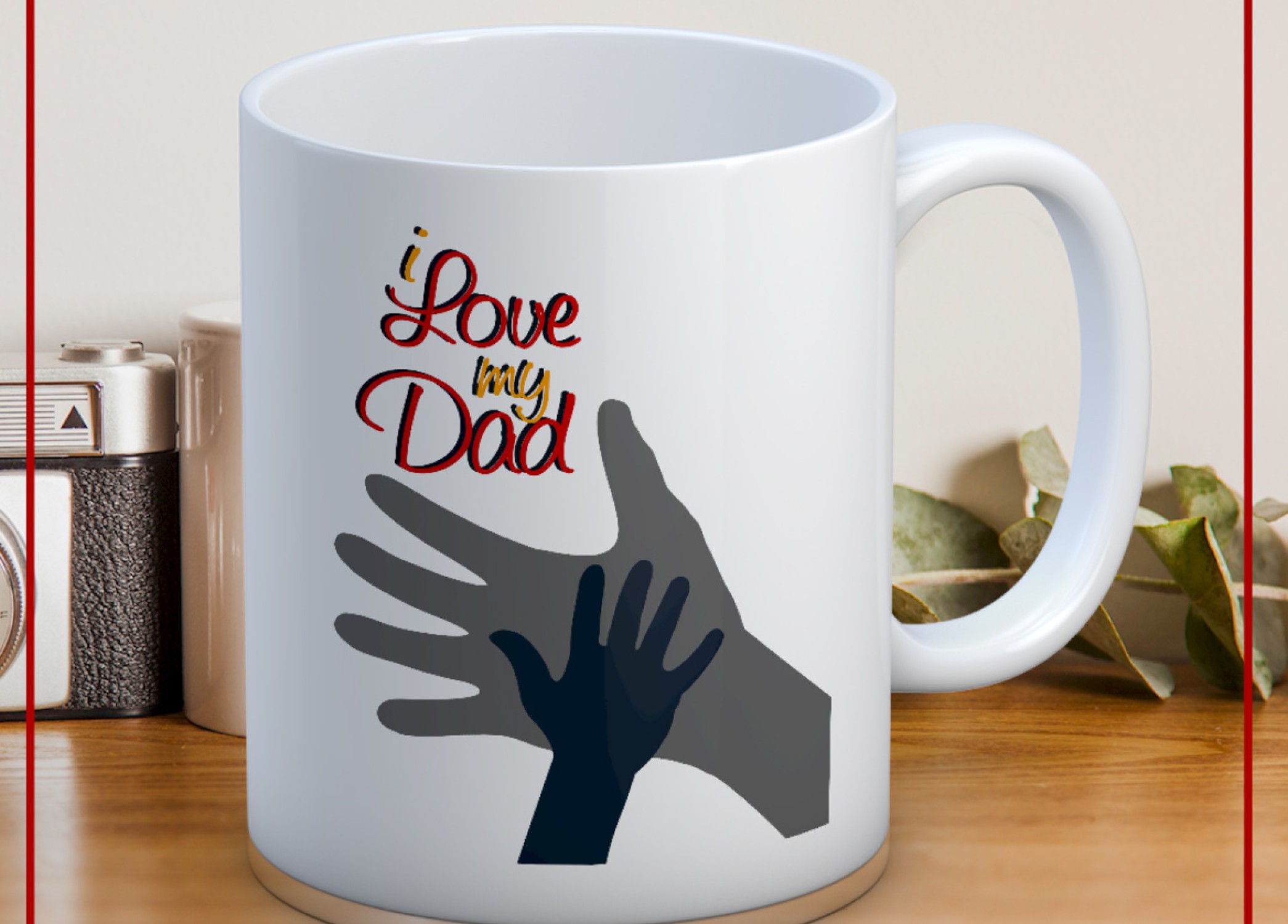 BABALAR GÜNÜ TEMALI İSİMLİ KİŞİYE ÖZEL SERAMİK KUPA BARDAK-66