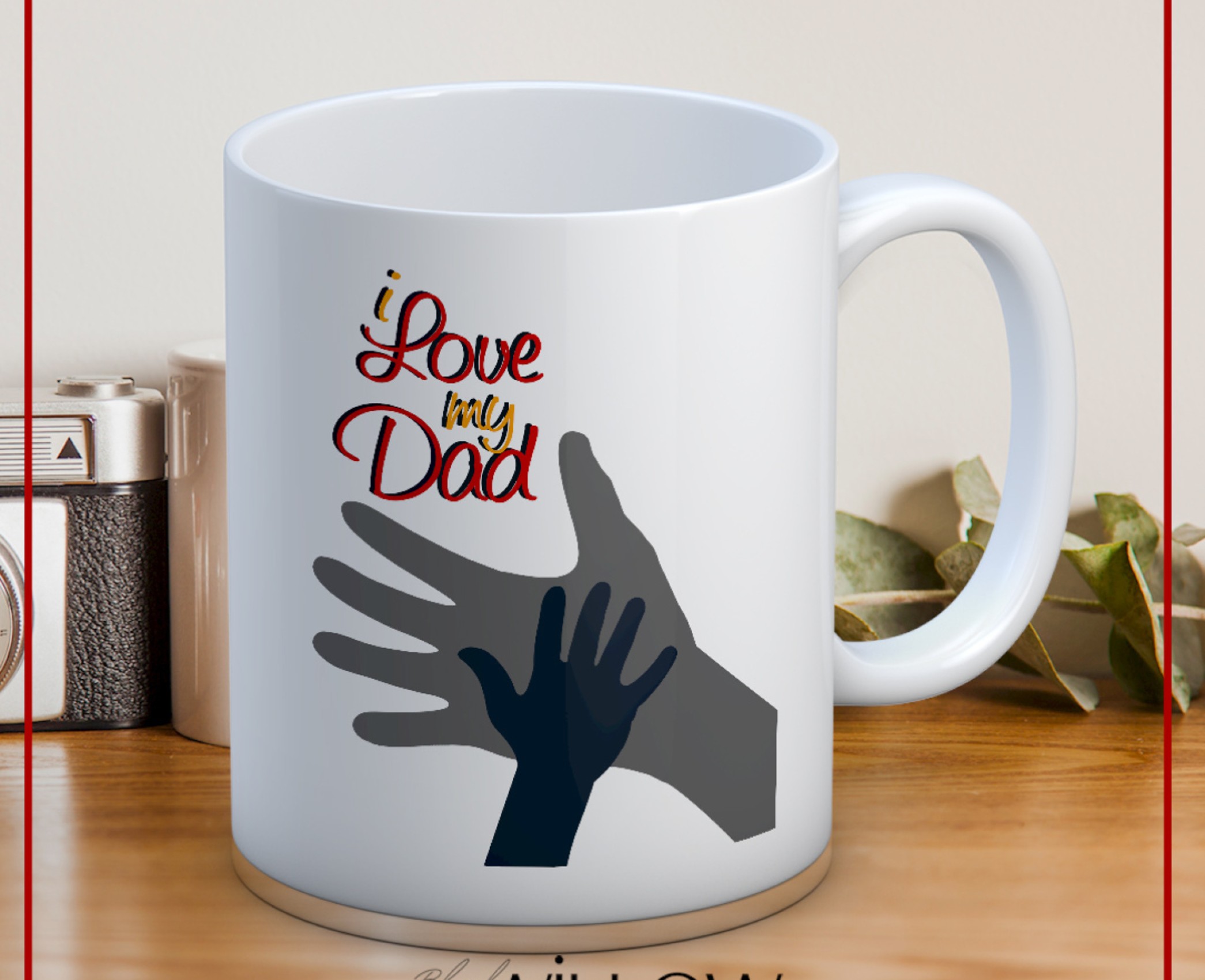 BABALAR GÜNÜ TEMALI İSİMLİ KİŞİYE ÖZEL SERAMİK KUPA BARDAK-66