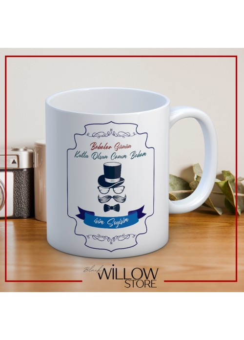 BABALAR GÜNÜ TEMALI İSİMLİ KİŞİYE ÖZEL SERAMİK KUPA BARDAK-38