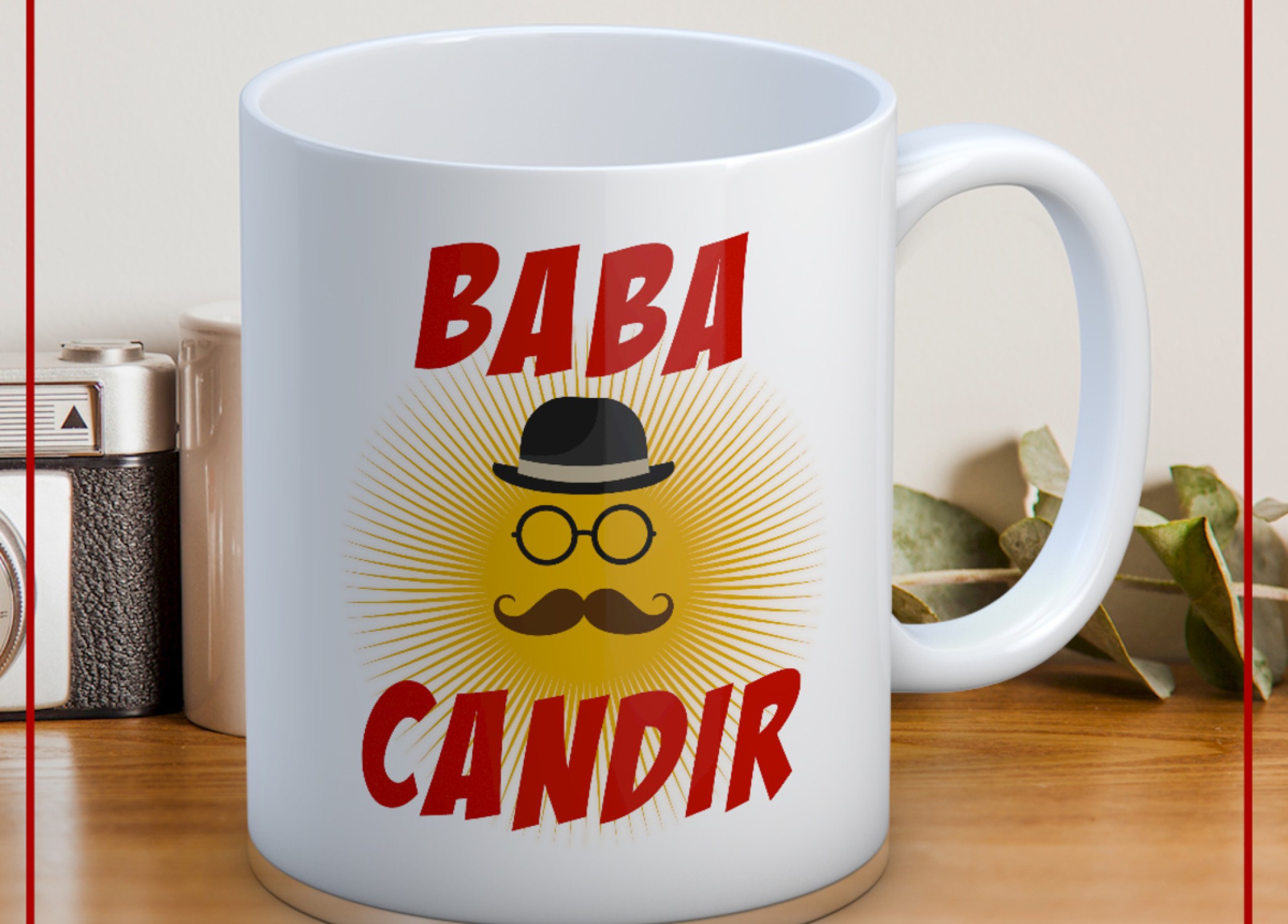 BABALAR GÜNÜ TEMALI İSİMLİ KİŞİYE ÖZEL SERAMİK KUPA BARDAK-46