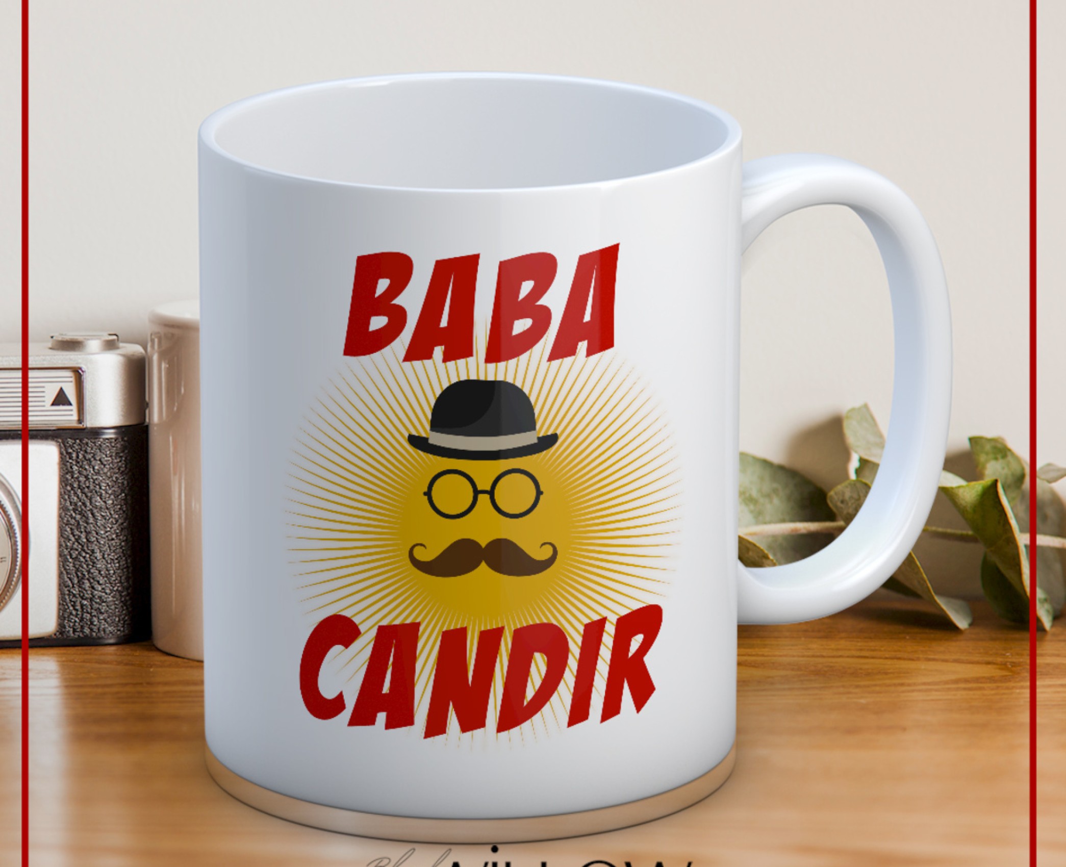 BABALAR GÜNÜ TEMALI İSİMLİ KİŞİYE ÖZEL SERAMİK KUPA BARDAK-46